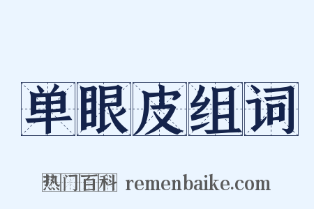 单眼皮组词是什么意思的图片